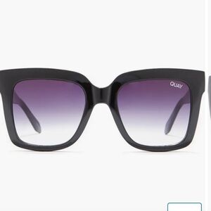 Quay Australia Icy 52MM Oversized Square Sunglasses- Black Fade